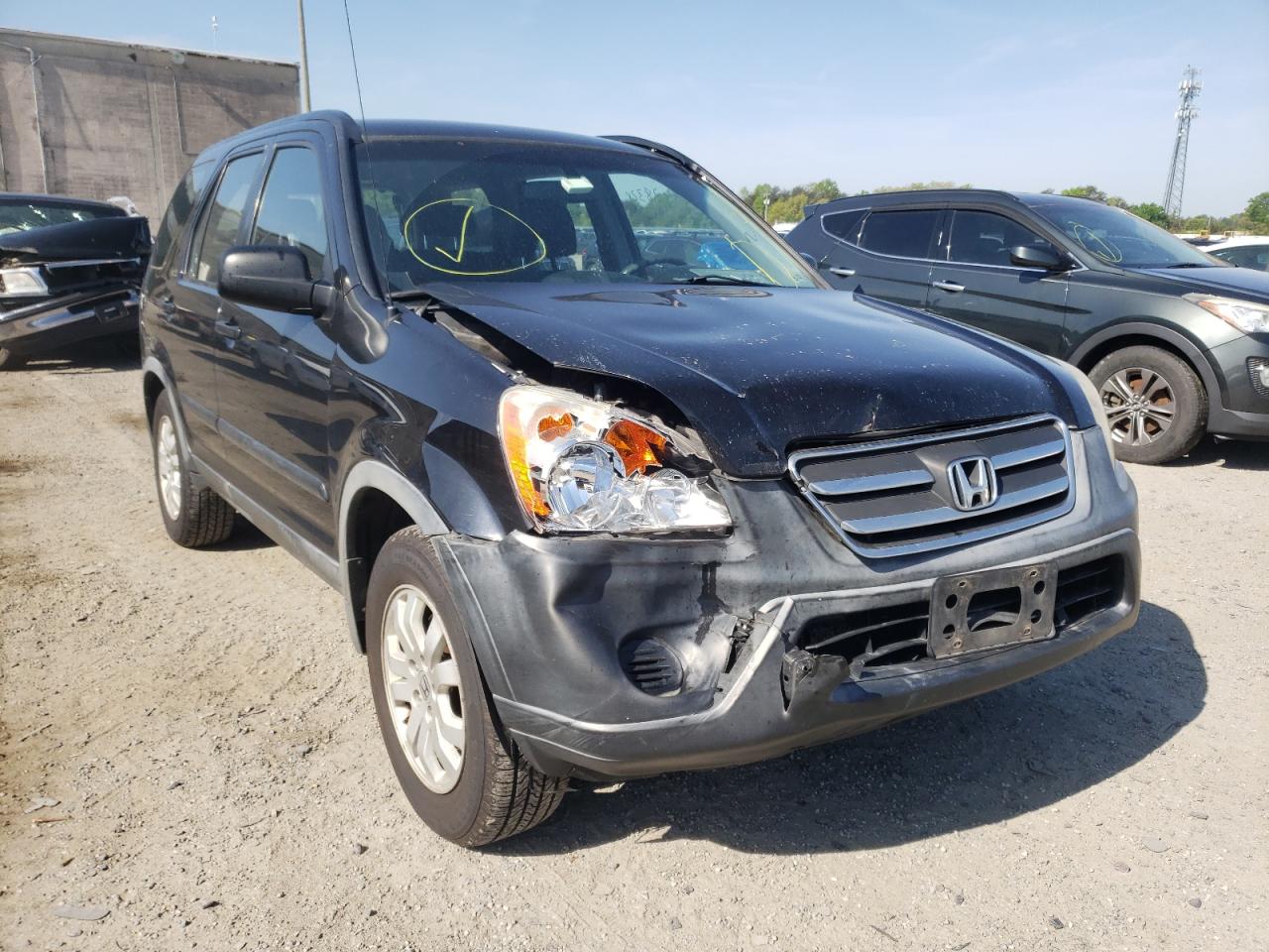HONDA CR-V LX 2006 with VIN JHLRD78556C024583 - Photo from auction