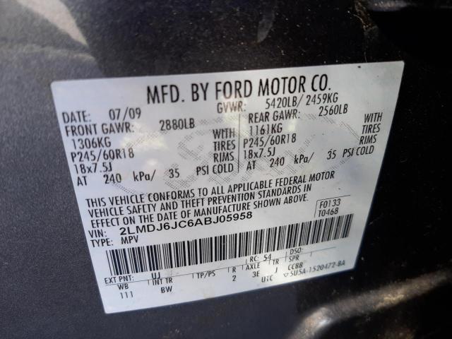 Photo 10 from auction – 2010 LINCOLN MKX with VIN 2LMDJ6JC6ABJ05958