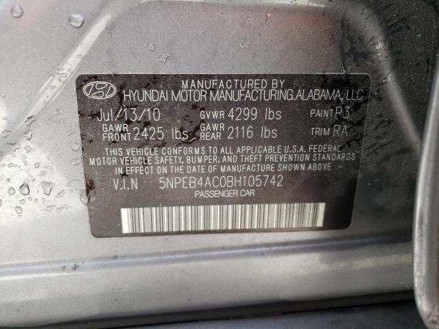 Photo 10 from auction – 2011 HYUNDAI SONOTA with VIN 5NPEB4AC0BH105742