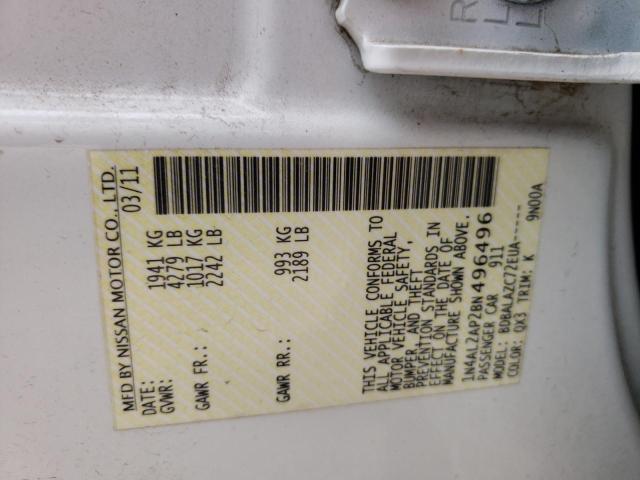 Photo 10 from auction – 2011 NISSAN ALTIMA BAS with VIN 1N4AL2AP2BN496496