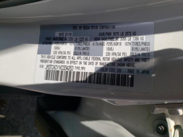 Photo 10 from auction – 2019 MAZDA CX-9 TOURI with VIN JM3TCACY1K0334253