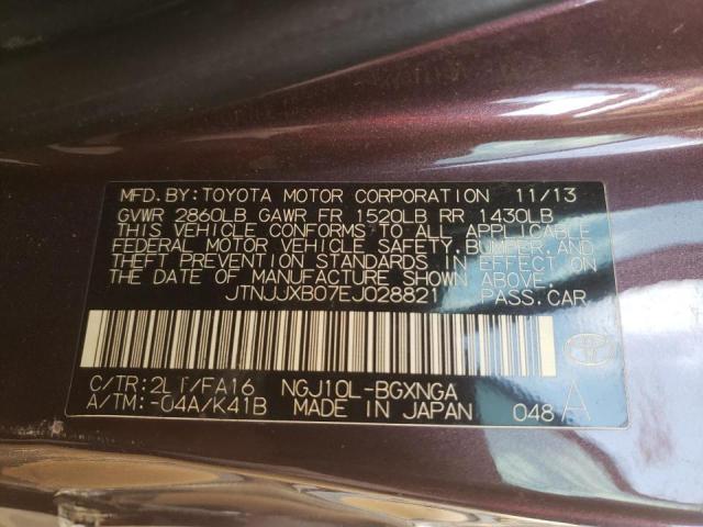 Photo 10 from auction – 2014 SCION IQ with VIN JTNJJXB07EJ028821