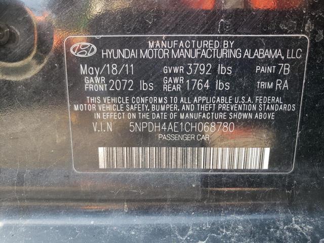 Photo 1 from auction – 2012 HYUNDAI ELANTRA with VIN 5NPDH4AE1CH068780