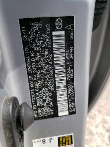 Photo 10 from auction – 2011 TOYOTA PRIUS with VIN JTDKN3DUXB0314492