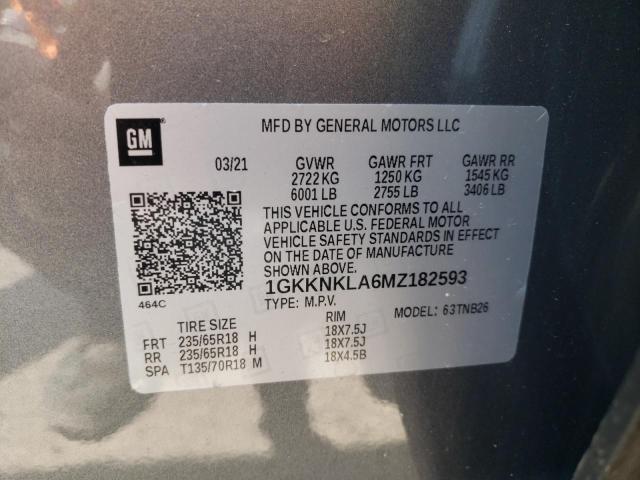 Photo 10 from auction – 2021 GMC ACADIA SLE with VIN 1GKKNKLA6MZ182593