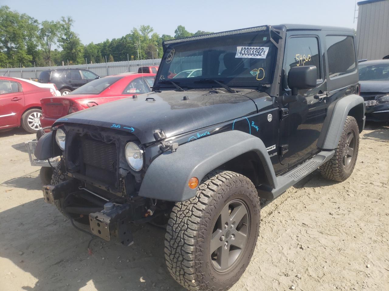 Photo 2 from auction – 2014 JEEP WRANGLER S with VIN 1C4AJWAG0EL229378