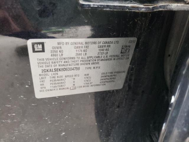 Photo 10 from auction – 2013 GMC TERRAIN SL with VIN 2GKALSEK8D6304759