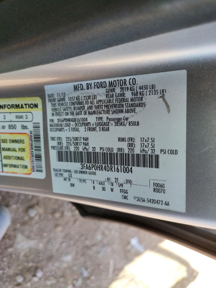 Photo 10 from auction – 2013 FORD FUSION SE with VIN 3FA6P0HR4DR161004