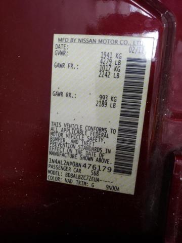 Photo 10 from auction – 2011 NISSAN ALTIMA BAS with VIN 1N4AL2AP0BN476179