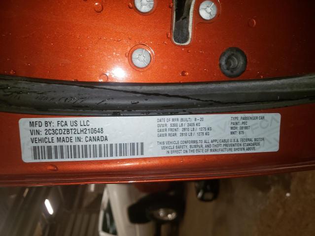 Photo 10 from auction – 2020 DODGE CHALLENGER with VIN 2C3CDZBT2LH210648