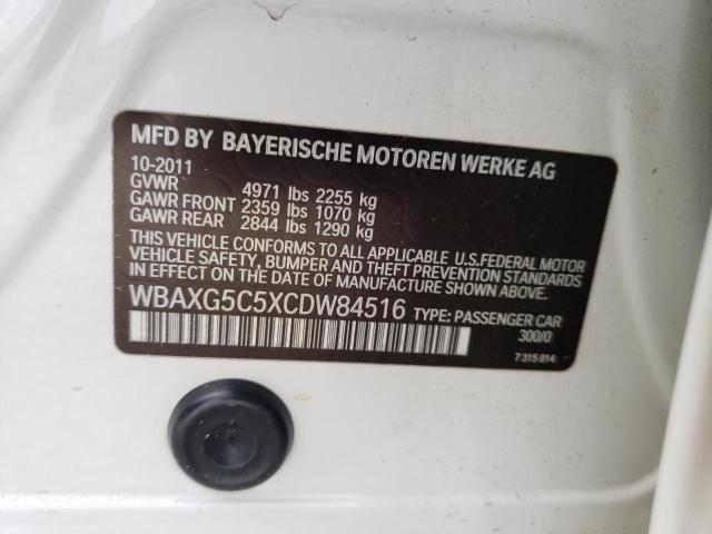 Photo 10 from auction – 2012 BMW 528 I with VIN WBAXG5C5XCDW84516