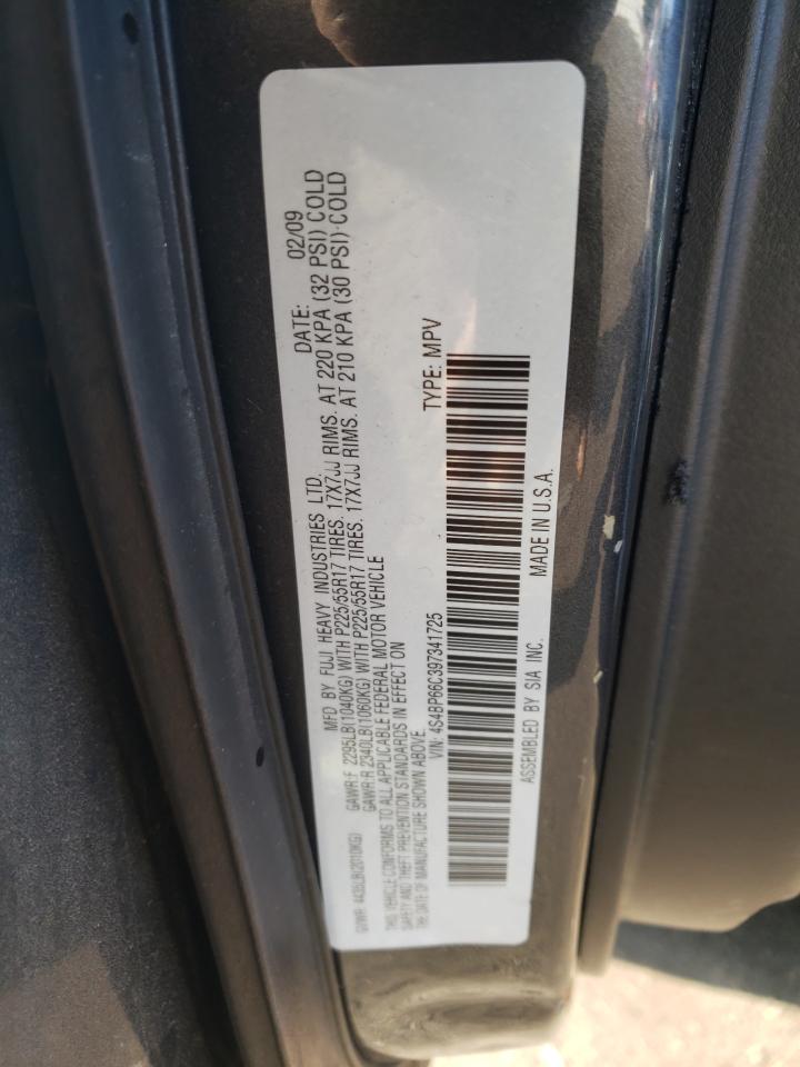 Photo 10 from auction – 2009 SUBARU OUTBACK 2. with VIN 4S4BP66C397341725