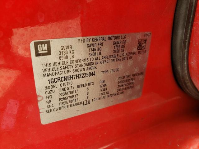 Photo 10 from auction – 2017 CHEVROLET SILVERADO with VIN 1GCRCNEH7HZ235044
