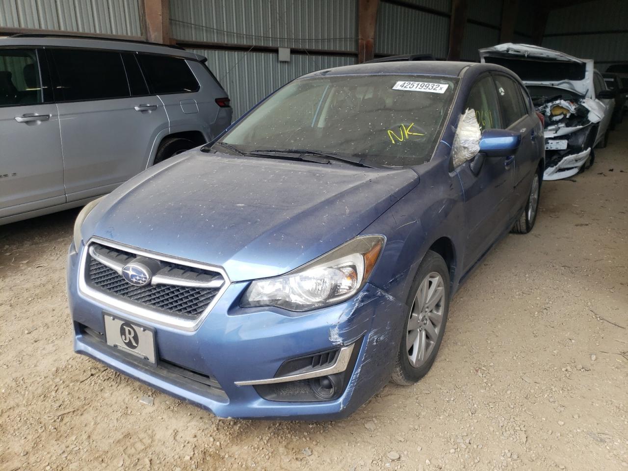 Photo 2 from auction – 2016 SUBARU IMPREZA PR with VIN JF1GPAB60G8325668