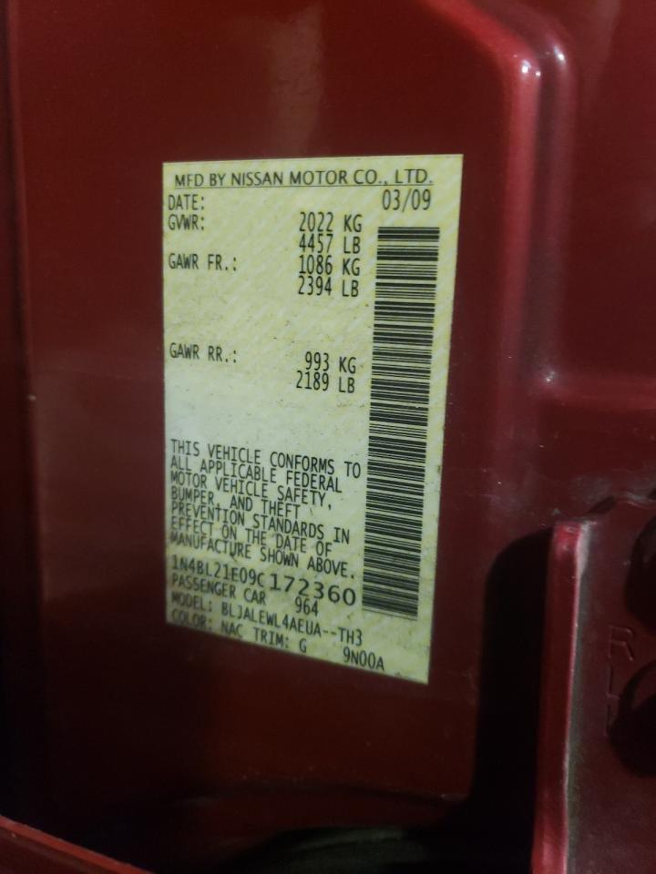 Photo 10 from auction – 2009 NISSAN ALTIMA 3.5 with VIN 1N4BL21E09C172360