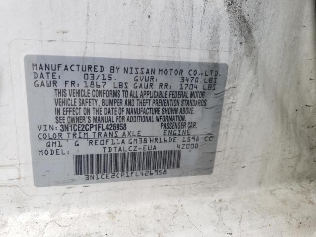 Photo 10 from auction – 2015 NISSAN VERSA NOTE with VIN 3N1CE2CP1FL426958