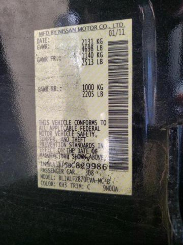Photo 10 from auction – 2011 NISSAN MAXIMA S with VIN 1N4AA5AP5BC829986
