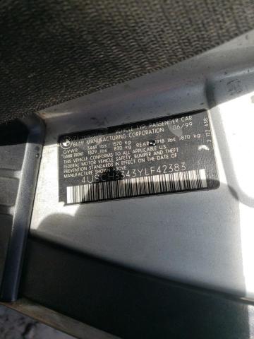Photo 10 from auction – 2000 BMW Z3 2.8 with VIN 4USCH3343YLF42383