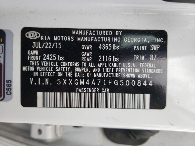 Photo 10 from auction – 2015 KIA OPTIMA LX with VIN 5XXGM4A71FG500844
