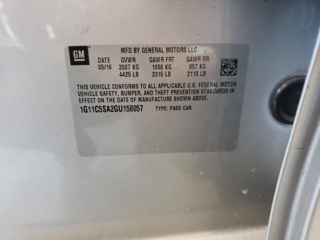 Photo 10 from auction – 2016 CHEVROLET MALIBU LIM with VIN 1G11C5SA2GU158057