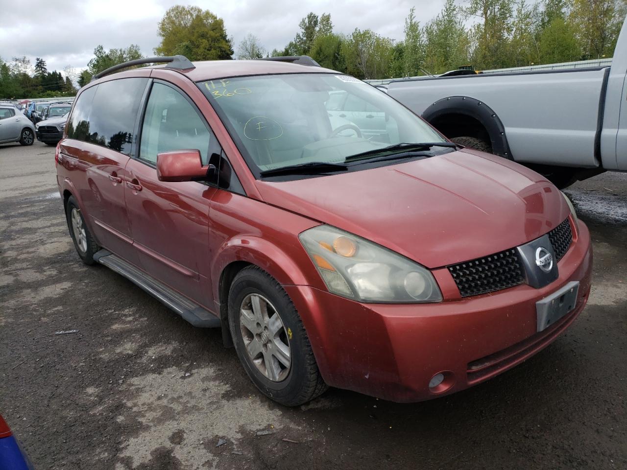 NISSAN QUEST 2004 with VIN 5N1BV28U44N344027 - Photo from auction