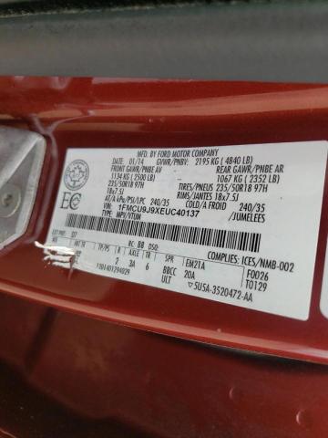 Photo 10 from auction – 2014 FORD ESCAPE TIT with VIN 1FMCU9J9XEUC40137