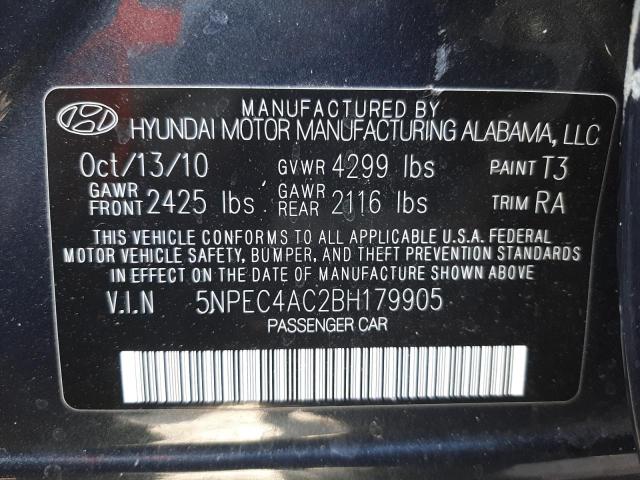 Photo 10 from auction – 2011 HYUNDAI SONATA SE with VIN 5NPEC4AC2BH179905