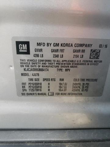 BUICK ENCORE 2016 with VIN KL4CJASB9GB664174 - Photo from auction