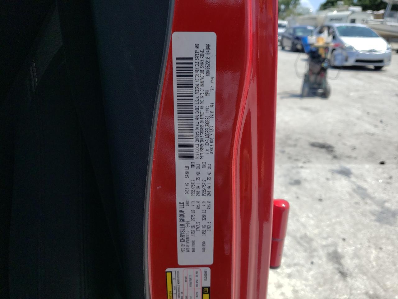 Photo 10 from auction – 2014 JEEP WRANGLER U with VIN 1C4BJWDG2EL303061