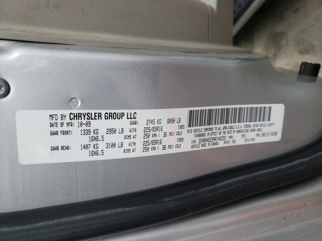 Photo 10 from auction – 2010 DODGE GRAND CARA with VIN 2D4RN4DE9AR146333
