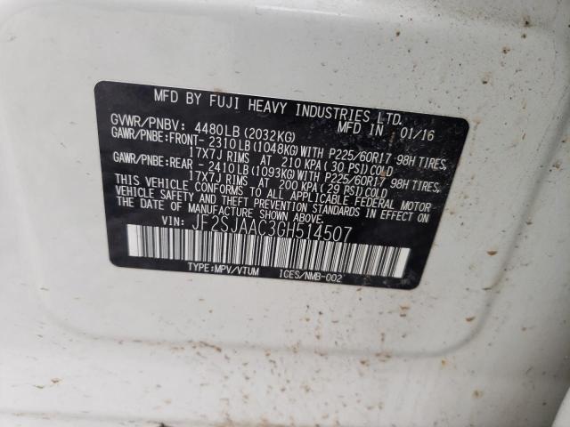 Photo 10 from auction – 2016 SUBARU FORESTER 2 with VIN JF2SJAAC3GH514507