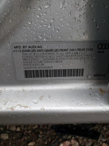 Photo 10 from auction – 2013 AUDI A4 PREMIUM with VIN WAUFFAFL4DN036828