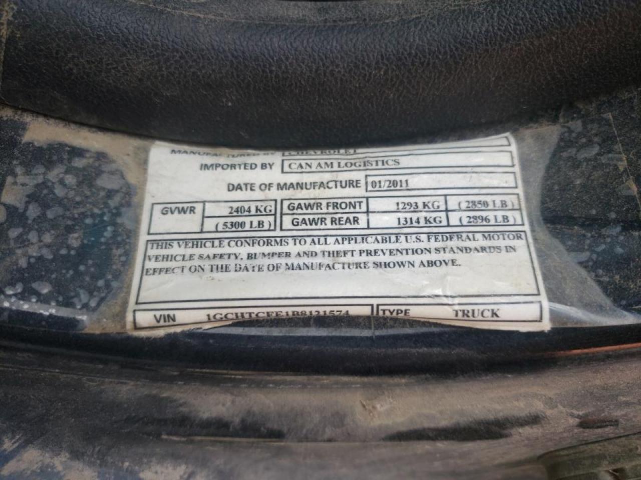 Photo 10 from auction – 2011 CHEVROLET COLORADO L with VIN 1GCHTCFE1B8121574