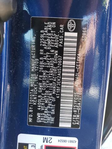 Photo 10 from auction – 2010 TOYOTA CAMRY BASE with VIN 4T1BF3EK2AU570607