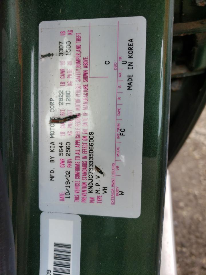 Photo 10 from auction – 2003 KIA SORENTO EX with VIN KNDJC733335066009