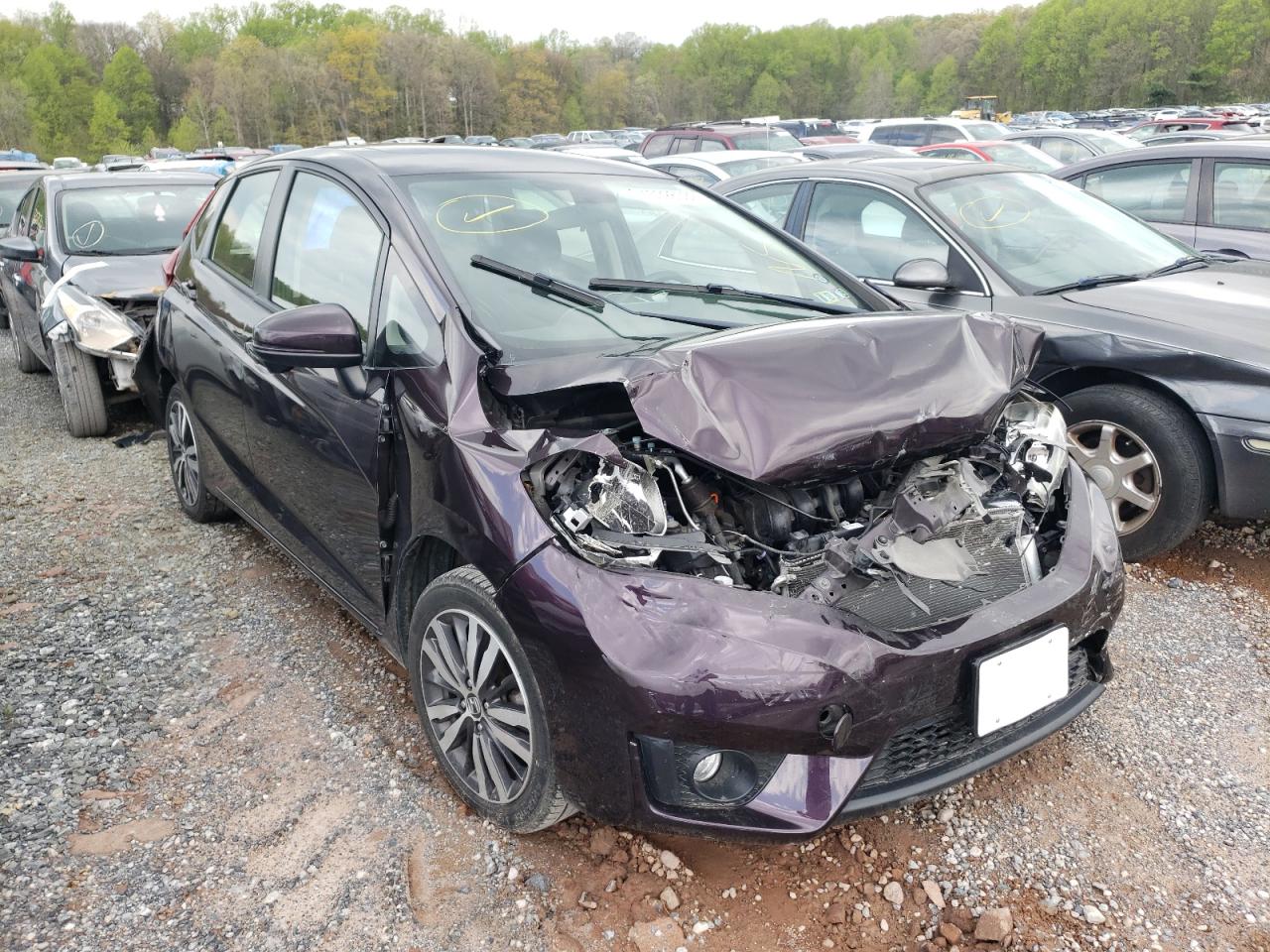 HONDA FIT EX 2017 with VIN JHMGK5H78HS014282 - Photo from auction