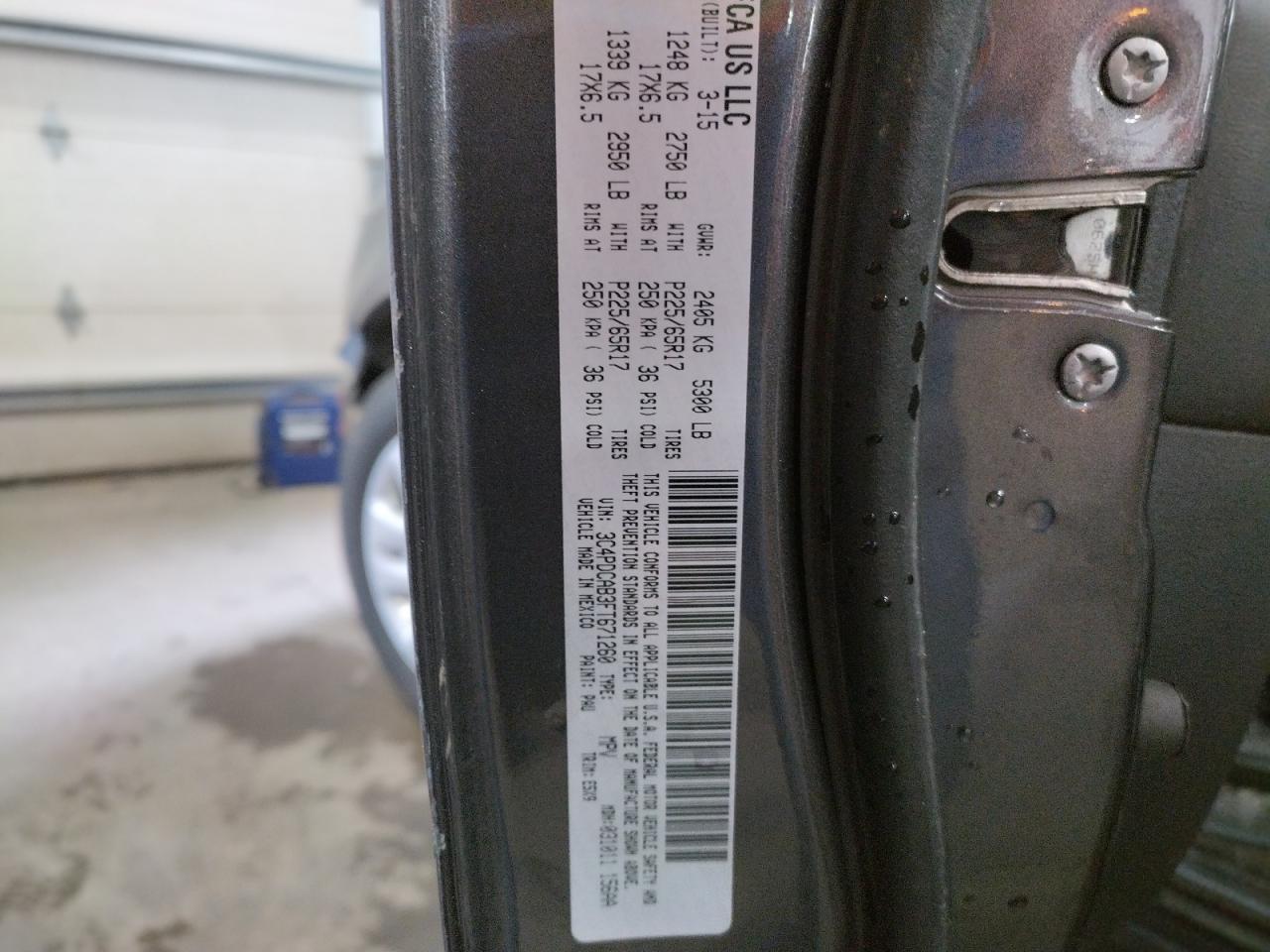 Photo 10 from auction – 2015 DODGE JOURNEY SE with VIN 3C4PDCAB3FT671260