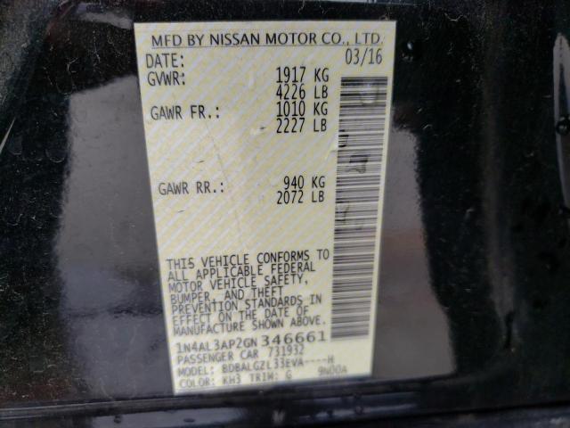 Photo 10 from auction – 2016 NISSAN ALTIMA 2.5 with VIN 1N4AL3AP2GN346661