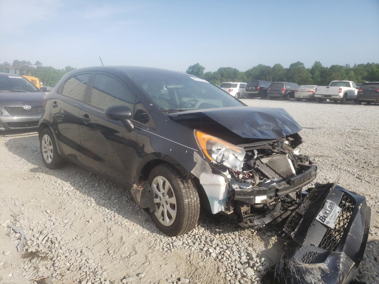 KIA RIO LX 2013 with VIN KNADM5A36D6296671 - Photo from auction