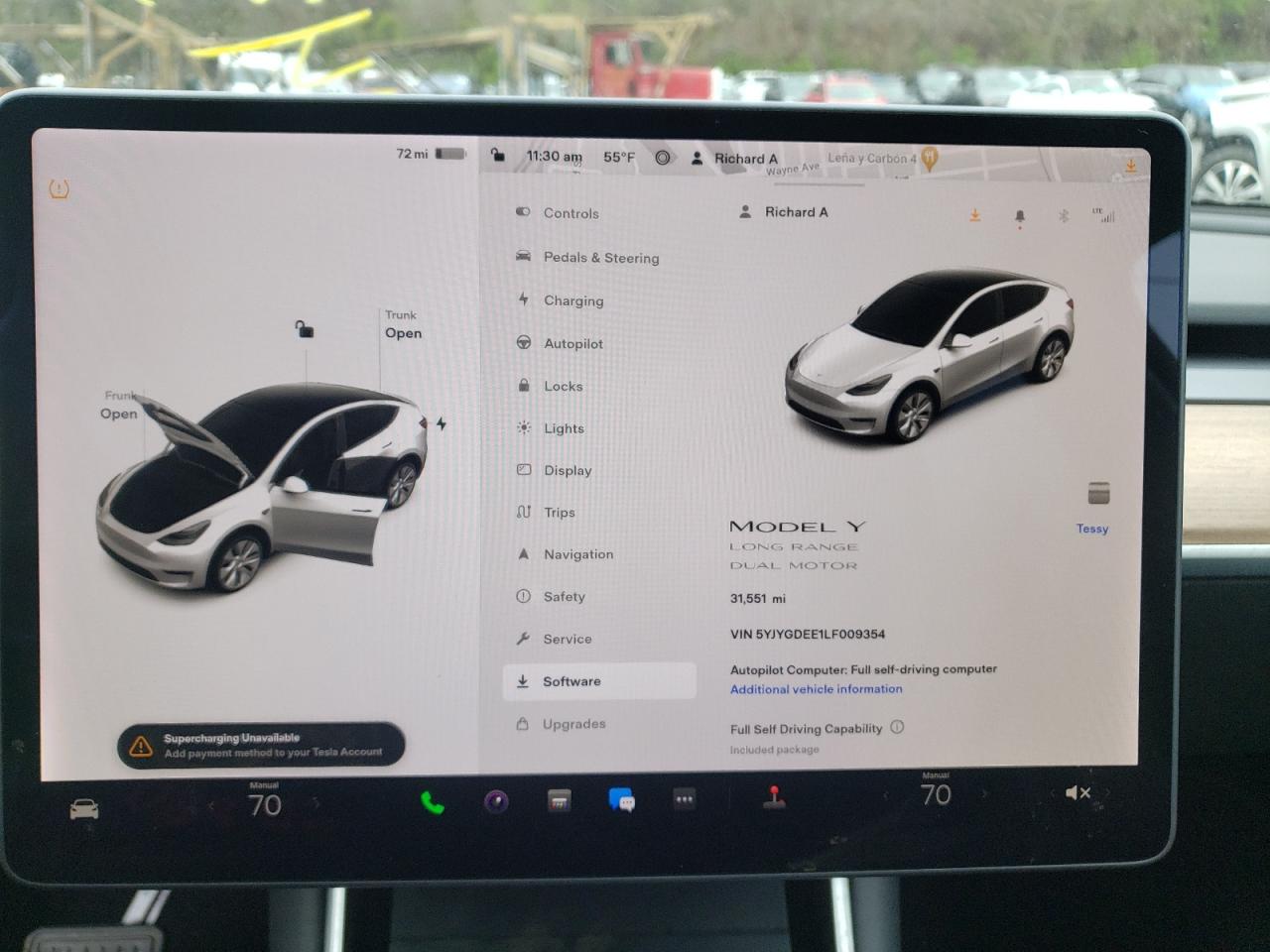 Photo 8 from auction – 2020 TESLA MODEL Y with VIN 5YJYGDEE1LF009354