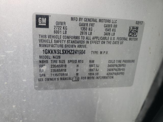 Photo 10 from auction – 2017 GMC ACADIA SLE with VIN 1GKKNSLSXHZ241904