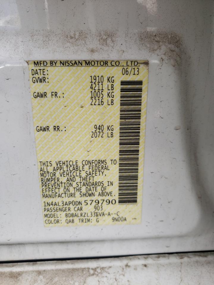 Photo 10 from auction – 2013 NISSAN ALTIMA 2.5 with VIN 1N4AL3AP0DN579790