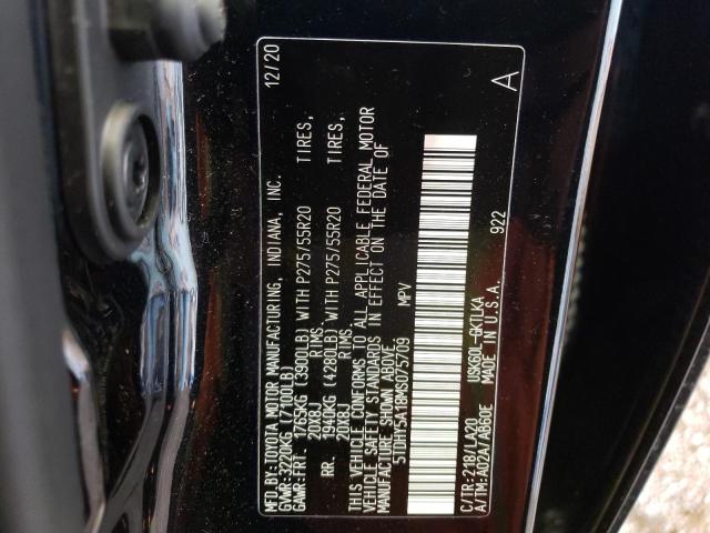 Photo 10 from auction – 2021 TOYOTA SEQUOIA NI with VIN 5TDHY5A18MS075709