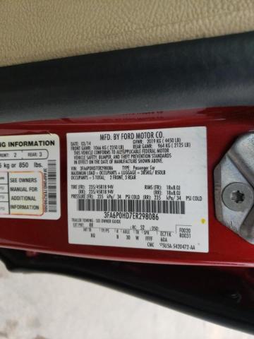 Photo 10 from auction – 2014 FORD FUSION SE with VIN 3FA6P0HD7ER298086