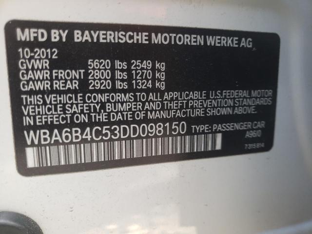 Photo 10 from auction – 2013 BMW 650 XI with VIN WBA6B4C53DD098150
