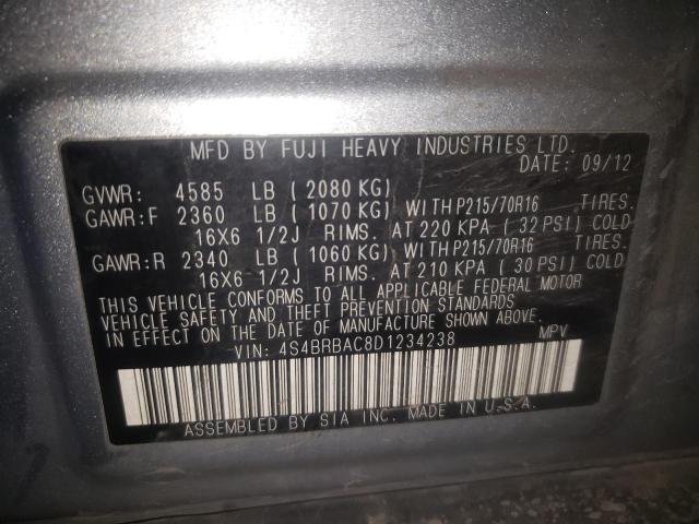 Photo 10 from auction – 2013 SUBARU OUTBACK with VIN 4S4BRBAC8D1234238