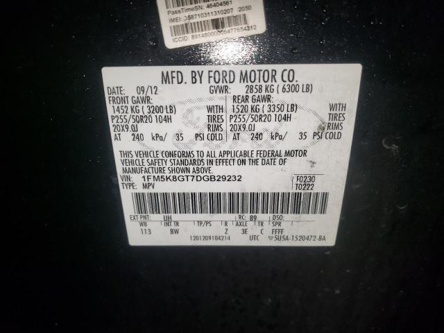 Photo 10 from auction – 2013 FORD EXPLORER S with VIN 1FM5K8GT7DGB29232