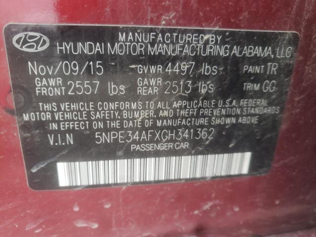 Photo 10 from auction – 2016 HYUNDAI SONATA SPO with VIN 5NPE34AFXGH341362