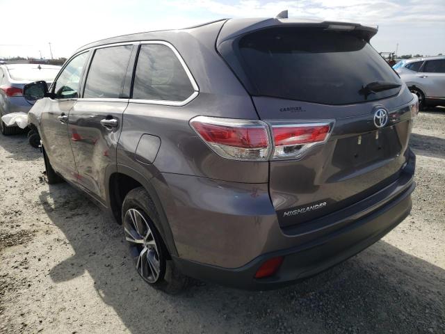 Photo 3 from auction – 2016 TOYOTA HIGHLANDER with VIN 5TDKKRFHXGS502400