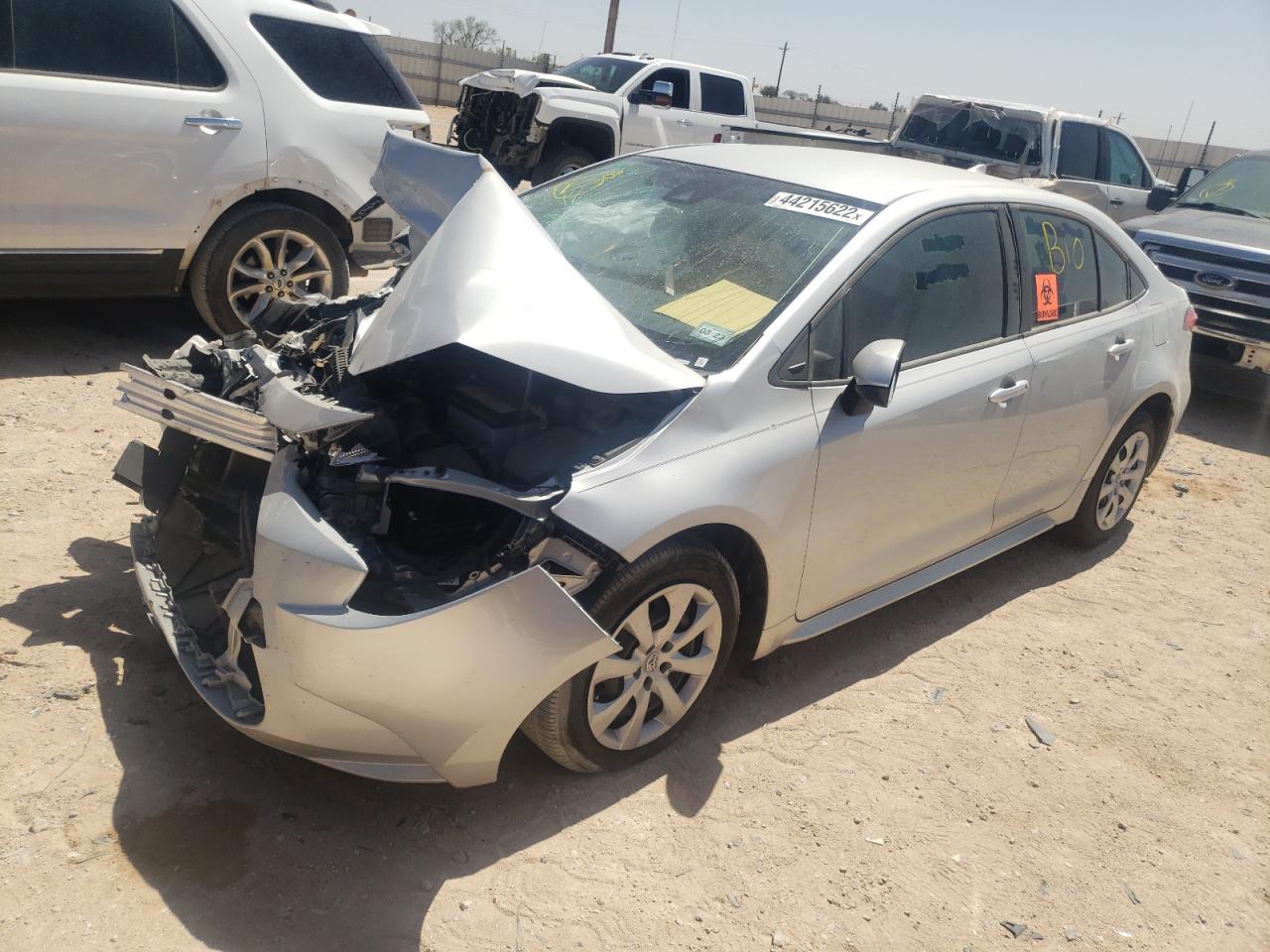 Photo 2 from auction – 2021 TOYOTA COROLLA LE with VIN JTDEPMAE2MJ161341